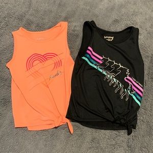 Active tank top with tie bottom bundle